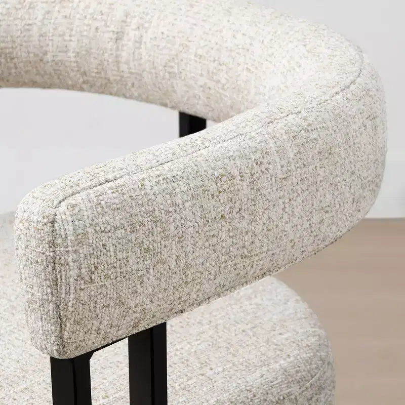Tabourets de bar rembourrés modernes à hauteur de comptoir, tabourets de 24 pouces pour îlot de cuisine avec dossier, chaises de comptoir en tissu pour salle à manger ou bar à la maison - Panipeachy
