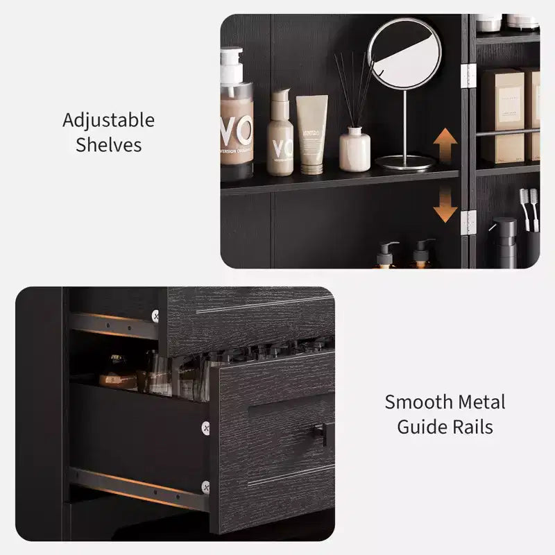 Meuble de cuisine autoportant de 183 cm, armoire de rangement de style ferme, étagères réglables, pour salon
