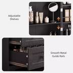 Meuble de cuisine autoportant de 183 cm, armoire de rangement de style ferme, étagères réglables, pour salon