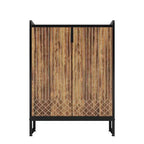 MAYEERTY Meuble à chaussures en bois avec 2 portes, design anti-poussière pour entrée/couloir