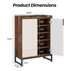 MAYEERTY Meuble à chaussures en bois avec 2 portes, design anti-poussière pour entrée/couloir