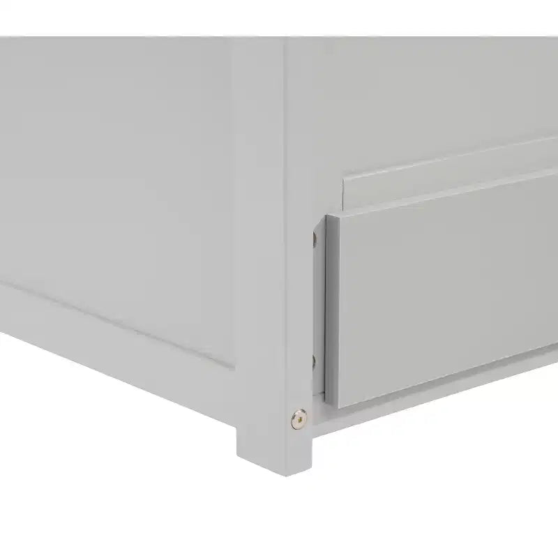 MAYEERTY Lit mezzanine complet en pin massif avec bureau sous le lit et espace optimisé