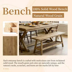 Banc d'entrée GDFStudio Eoghan 43 en bois massif de style campagnard avec étagère de rangement ouverte