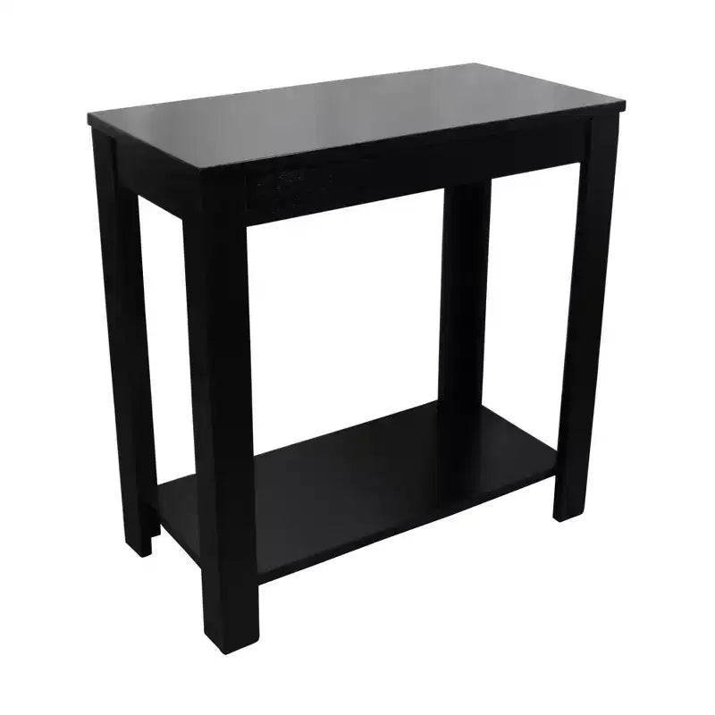 HomeRoots 24 Black End Table With Shelf
