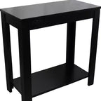 Table d'appoint avec étagère HomeRoots 24 noire