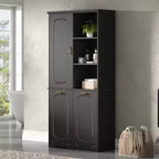 Christopher Knight Home Thorn 68 Tall Bathroom Cabinet with 2 Tilt-Out Laundry Hampers, 1 Door and Adjustable Shelves