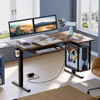 Bureau de jeu debout Bestier 57, bureau d'écriture réglable en hauteur, poste de travail assis-debout, table d'ordinateur de bureau à domicile pour l'étude et le tapis de marche