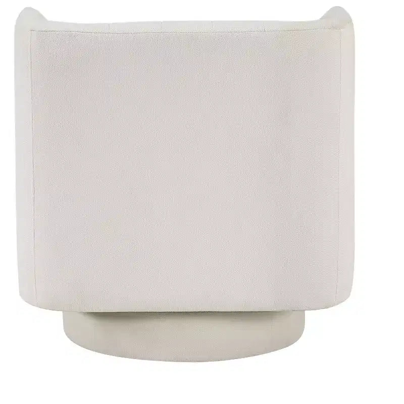 Fauteuil d'appoint contemporain pivotant à 360 degrés en tissu avec dossier incurvé GDFStudio Avery