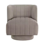 Fauteuil d'appoint contemporain pivotant à 360 degrés en tissu avec dossier incurvé GDFStudio Avery