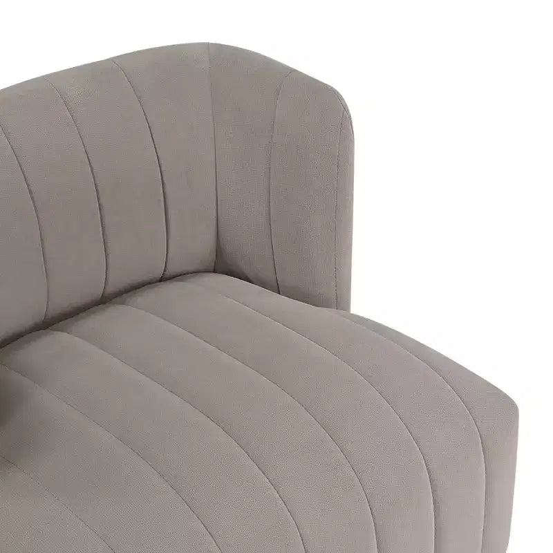 Fauteuil d'appoint contemporain pivotant à 360 degrés en tissu avec dossier incurvé GDFStudio Avery