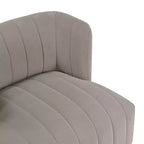 Fauteuil d'appoint contemporain pivotant à 360 degrés en tissu avec dossier incurvé GDFStudio Avery