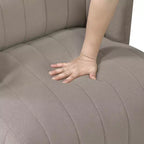 Fauteuil d'appoint contemporain pivotant à 360 degrés en tissu avec dossier incurvé GDFStudio Avery