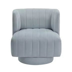 Fauteuil d'appoint contemporain pivotant à 360 degrés en tissu avec dossier incurvé GDFStudio Avery