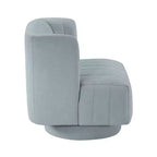 Fauteuil d'appoint contemporain pivotant à 360 degrés en tissu avec dossier incurvé GDFStudio Avery