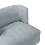 Fauteuil d'appoint contemporain pivotant à 360 degrés en tissu avec dossier incurvé GDFStudio Avery