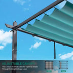 Pergola extérieure moderne en aluminium avec auvent rétractable et moustiquaire latérale, aspect bois, moustiquaire, protection UV pour jardin, terrasse