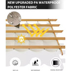 Pergola extérieure moderne en aluminium avec auvent rétractable et moustiquaire latérale, aspect bois, moustiquaire, protection UV pour jardin, terrasse