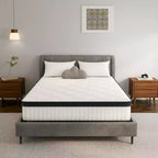 12 in. Hybrid Mattress with Pocket Springs & Comfort Foam, Breathable Knitted Cover, Medium Firm Support  Queen