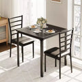 Space-Saving 2-Piece Square Dining Set for 2, Compact Table & Chairs for Kitchen, Apartment, Breakfast Nook & Small Dining Areas, 29.1x29.1x30 Inches