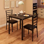 Ensemble de salle à manger carré 2 pièces peu encombrant pour 2 personnes, table et chaises compactes pour cuisine, appartement, coin petit-déjeuner et petits espaces de salle à manger, 73,9x73,9x76,2 cm