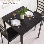 Ensemble de salle à manger carré 2 pièces peu encombrant pour 2 personnes, table et chaises compactes pour cuisine, appartement, coin petit-déjeuner et petits espaces de salle à manger, 73,9x73,9x76,2 cm