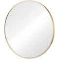 HomeRoots 20 Gold Metal Round Framed Bathroom Vanity Mirror