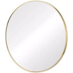 HomeRoots 20 Gold Metal Round Framed Bathroom Vanity Mirror