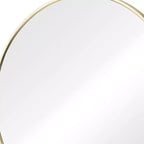Miroir de vanité de salle de bain HomeRoots 20 encadré en métal doré et rond
