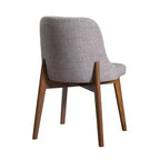 PexFix Chaises de salle à manger rembourrées en bois massif, lot de 2, chaises d'appoint de cuisine en tissu de style Mid-Century avec dossier ergonomique et revêtement en lin respirant
