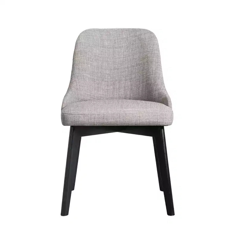 PexFix Chaises de salle à manger rembourrées en bois massif, lot de 2, chaises d'appoint de cuisine en tissu de style Mid-Century avec dossier ergonomique et revêtement en lin respirant