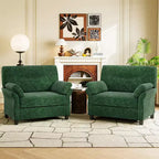 Dyonery 44.5 Fauteuil d'appoint surdimensionné, Fauteuil de lecture confortable en chenille très grand pour salon, chambre, appartement, assemblage sans outils