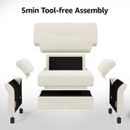 Dyonery 44.5 Fauteuil d'appoint surdimensionné, Fauteuil de lecture confortable en chenille très grand pour salon, chambre, appartement, assemblage sans outils