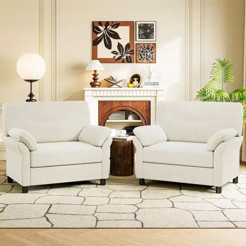 Dyonery 44.5 Fauteuil d'appoint surdimensionné, Fauteuil de lecture confortable en chenille très grand pour salon, chambre, appartement, assemblage sans outils