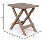 Camco Table d'appoint pliante portable Adirondack, petite, pour camping, résistante aux intempéries, antirouille, en plastique durable, pour utilisation intérieure et extérieure, coloris sauge