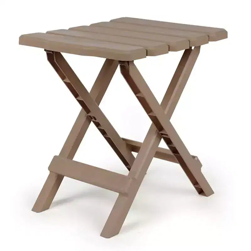 Camco Table d'appoint pliante portable Adirondack, petite, pour camping, résistante aux intempéries, antirouille, en plastique durable, pour utilisation intérieure et extérieure, coloris sauge