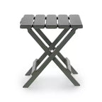 Camco Table d'appoint pliante portable Adirondack, petite, pour camping, résistante aux intempéries, antirouille, en plastique durable, pour utilisation intérieure et extérieure, coloris sauge