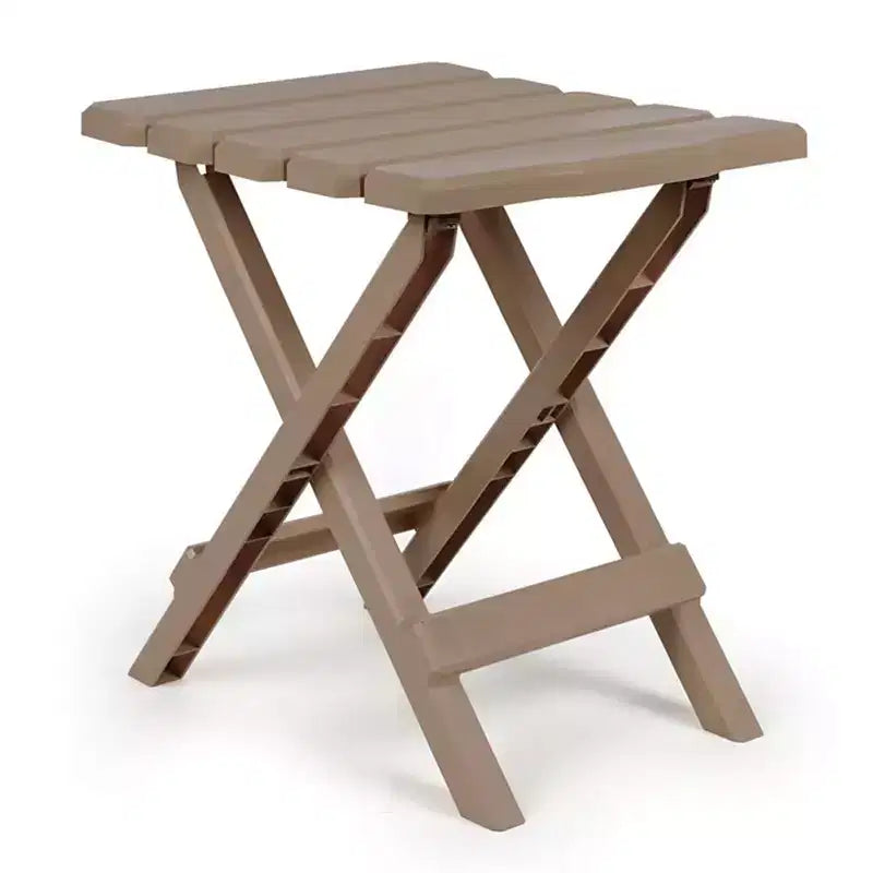 Camco Table d'appoint pliante portable Adirondack, petite, pour camping, résistante aux intempéries, antirouille, en plastique durable, pour utilisation intérieure et extérieure, coloris sauge