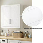 Dovelina 26H x 22W Armoire de rangement blanche moderne, armoire à pharmacie bleue, armoire murale de salle de bain pour salle de bain, buanderie, cuisine