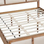 Cadre de Lit Plateforme Christopher Knight Home Madison Moderne Ferme en Bois avec Tête de Lit Rembourrée