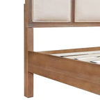 Cadre de Lit Plateforme Christopher Knight Home Madison Moderne Ferme en Bois avec Tête de Lit Rembourrée