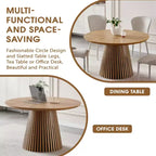 Table à manger ovale peu encombrante avec pieds à lattes pour salon