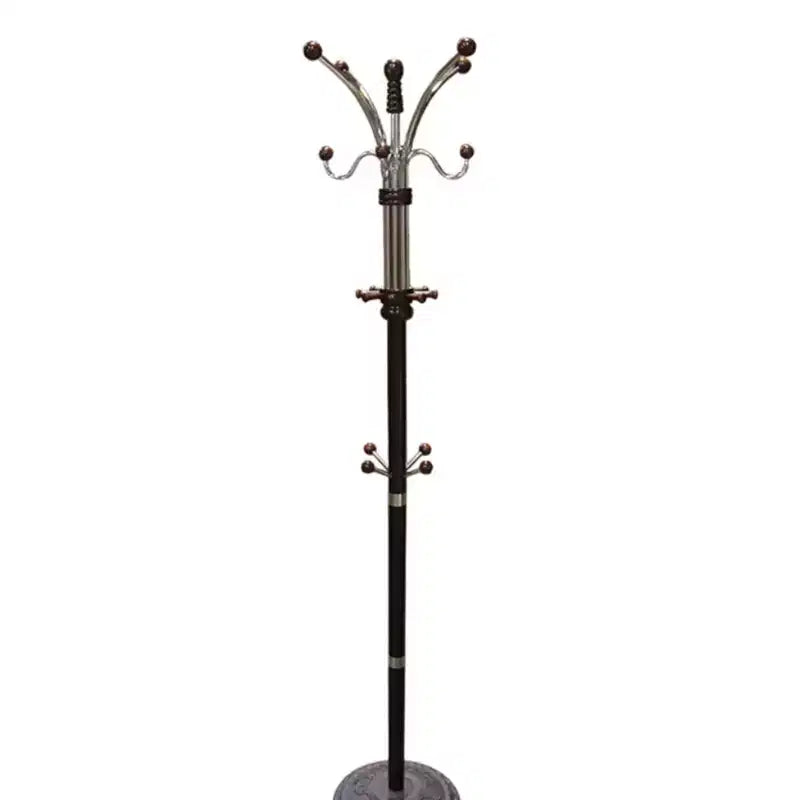 Porte-manteau GDFStudio Lorena moderne 73, en chrome et bois