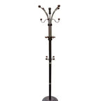 Porte-manteau GDFStudio Lorena moderne 73, en chrome et bois