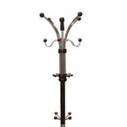 Porte-manteau GDFStudio Lorena moderne 73, en chrome et bois
