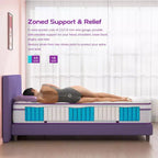 Sersper matelas hybride à ressorts et mousse à mémoire de forme 12 pouces - Compatible avec les lits plateformes, les sommiers tapissiers ou les lits à lattes