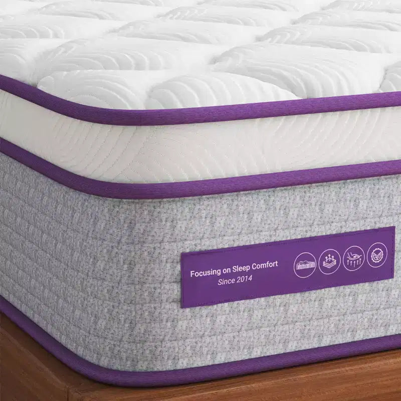 Sersper matelas hybride à ressorts et mousse à mémoire de forme 12 pouces - Compatible avec les lits plateformes, les sommiers tapissiers ou les lits à lattes