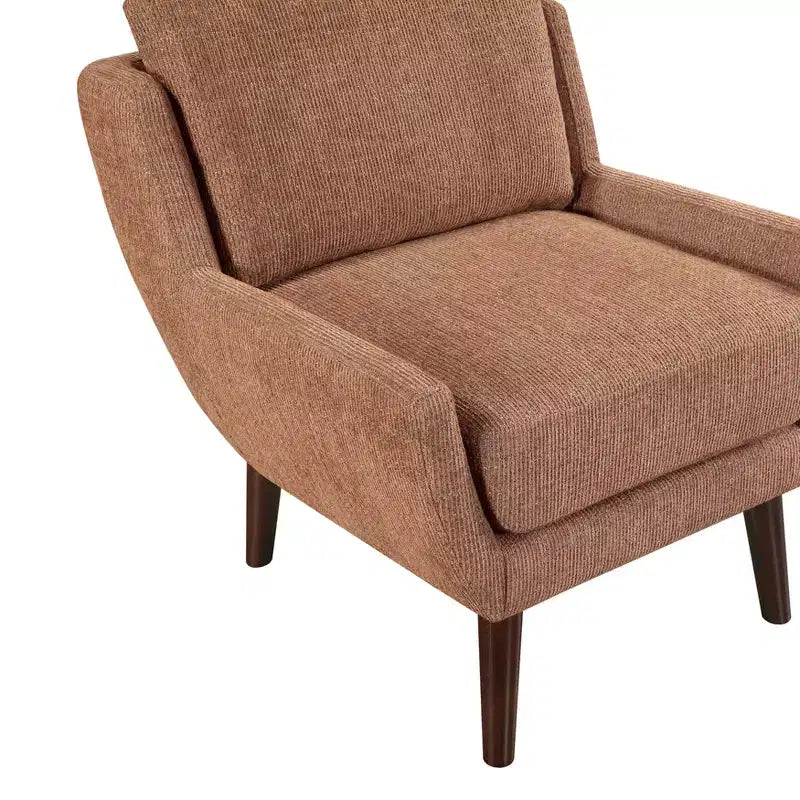 Chaise d'appoint contemporaine rembourrée en chenille Harper de GDFStudio