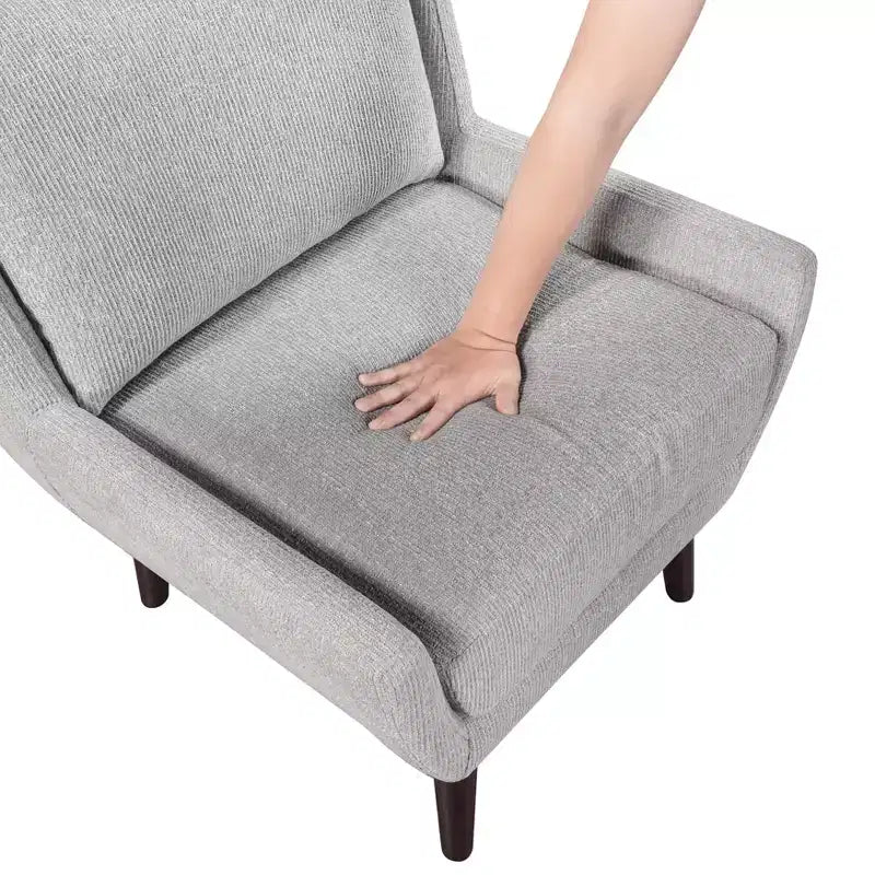 Chaise d'appoint contemporaine rembourrée en chenille Harper de GDFStudio