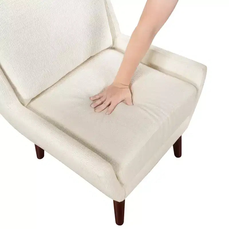 Chaise d'appoint contemporaine rembourrée en chenille Harper de GDFStudio