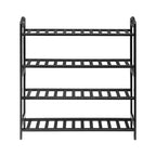 Karl Home Étagère à Chaussures Portable 4 Niveaux en Bambou 12 Lattes Noir 68 cm